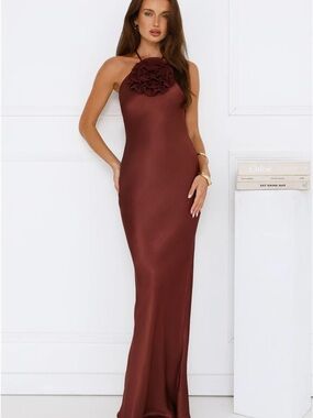 Hello Molly Piazza Nights Satin Maxi Dress